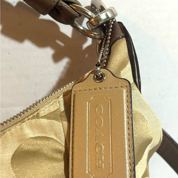 Coach vintage CC signature print canvas Tan crossbody Bag - Picture 7 of 8